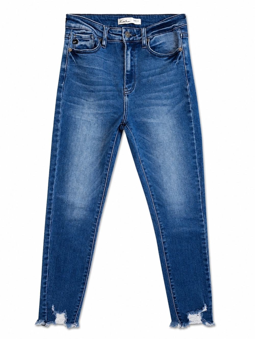KanCan High Rise Blue Distressed Skinny Jeans Size 27 EUC